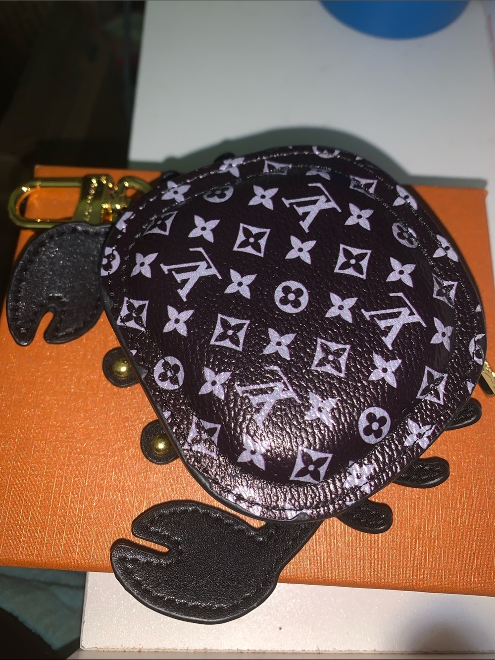 monogram Crab bag/purse charm keychain Pouch